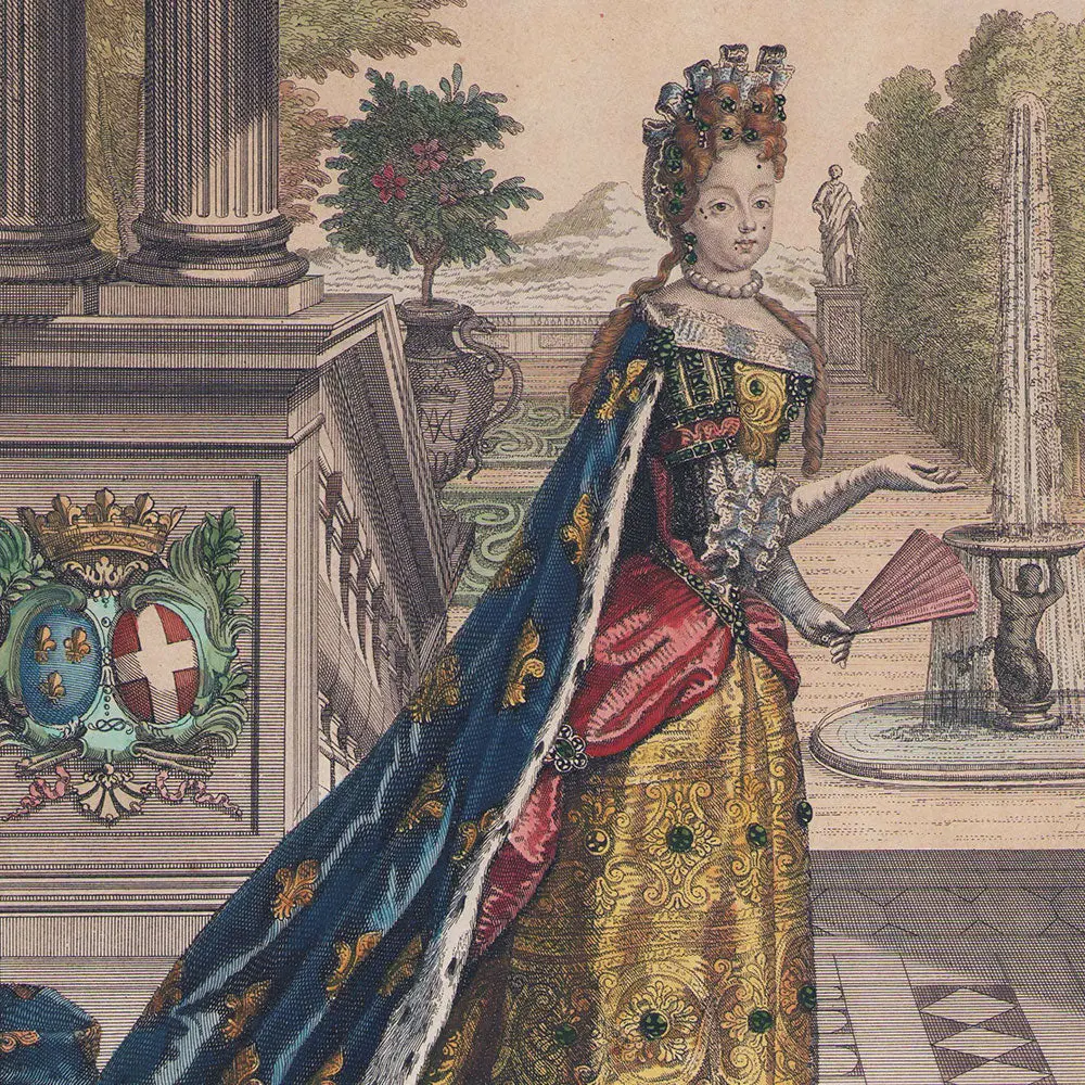 Trouvain - Madame La Duchesse De Bourgogne, Portrait En Mode (Circa 1697) 2