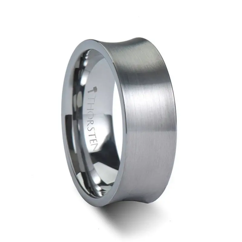 Tucson | Concave Tungsten Ring Brushed Finish 1