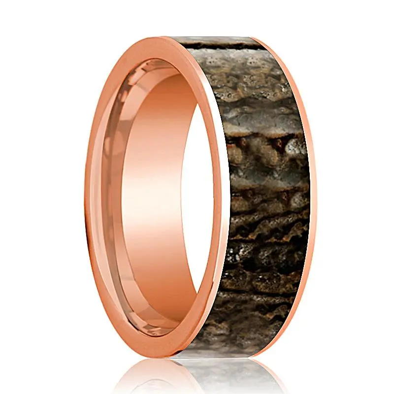 Tyrannotitan | 14K Rose Gold Brown Dinosaur Bone Inlay 1