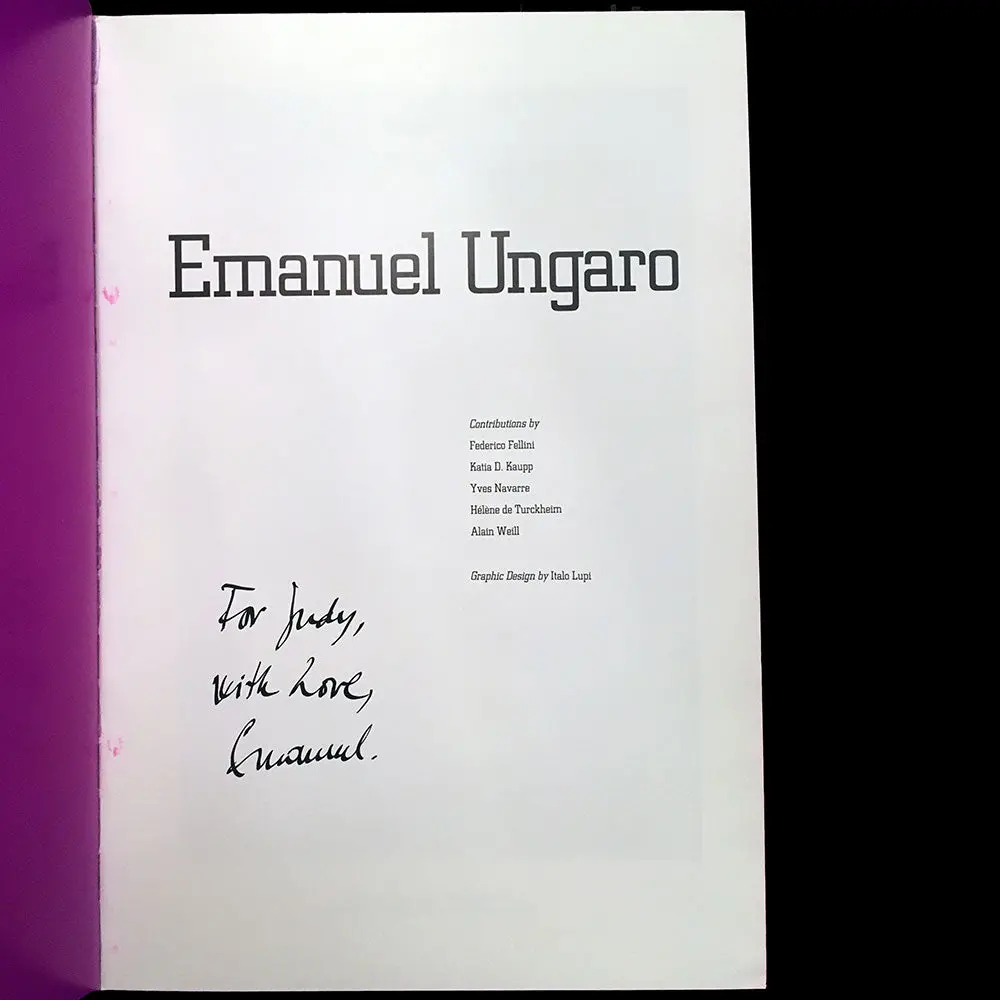 Emmanuel Ungaro - Exemplaire Avec Envoi Du Couturier (1992) 2