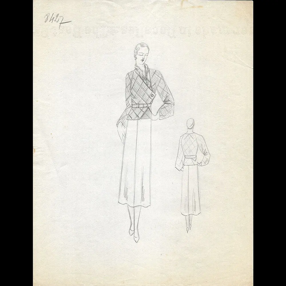 Vionnet - Dessin D'une Veste Pour L'été 1933 1