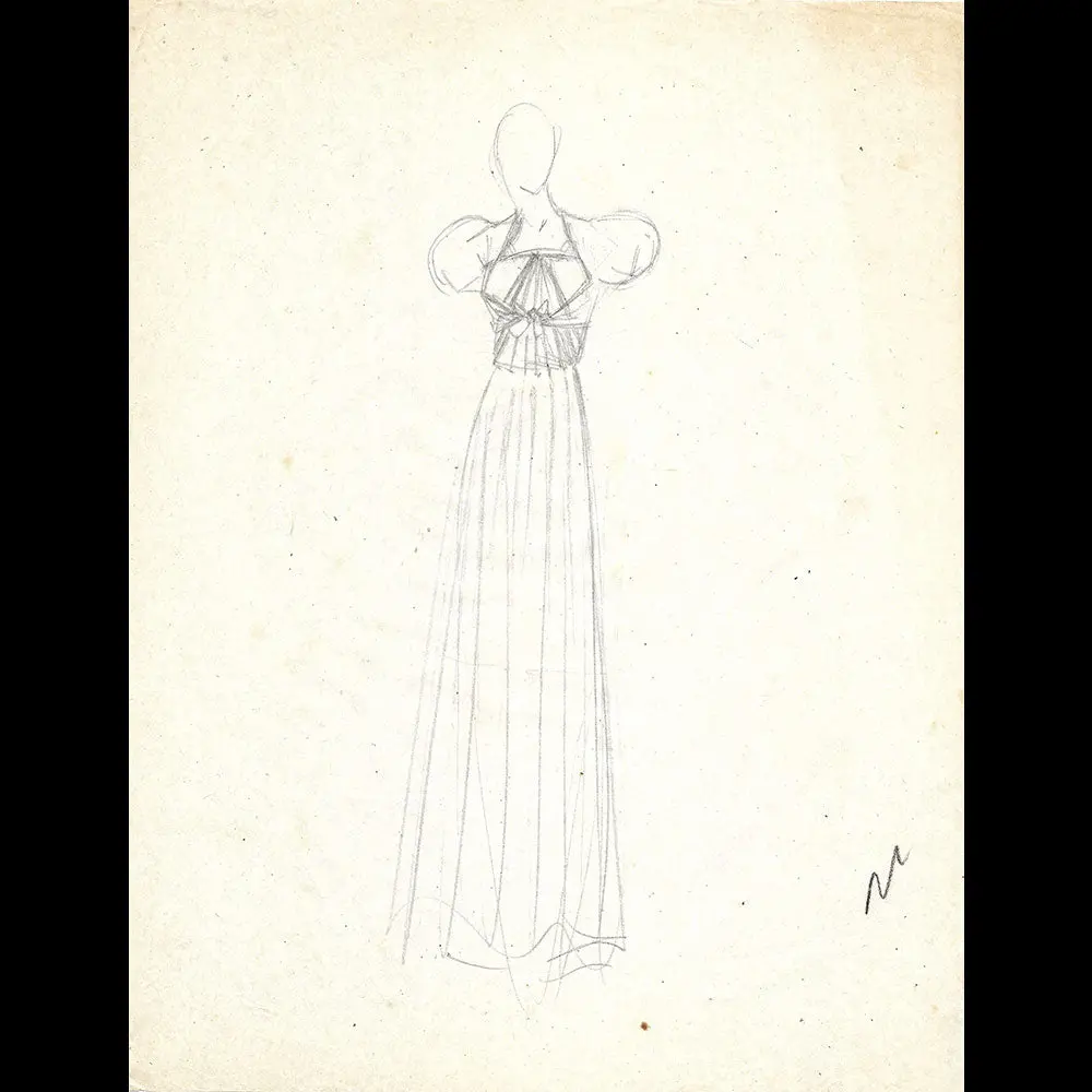 Vionnet - Dessin D'une Robe Du Soir (1930S) 1