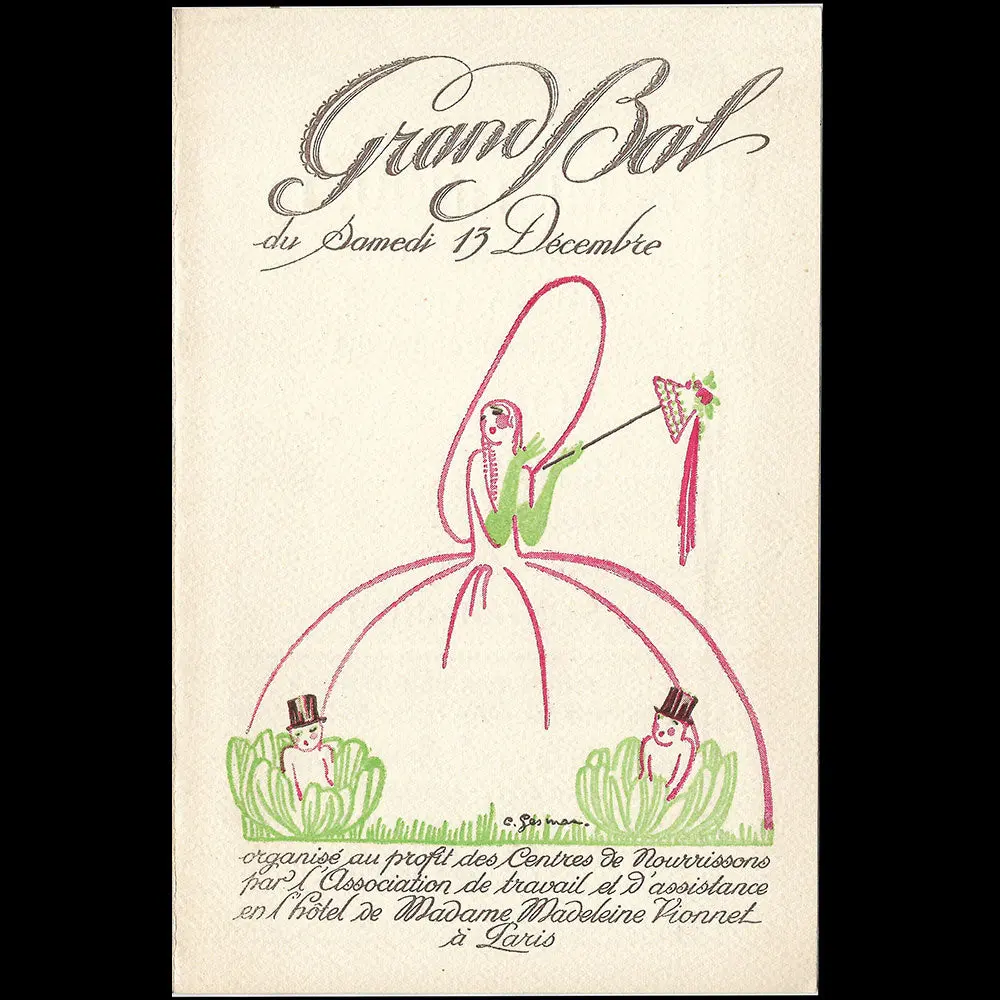 Vionnet - Programme Du Grand Bal Du Samedi 13 Décembre 1924, Illustration De Gesmar 1