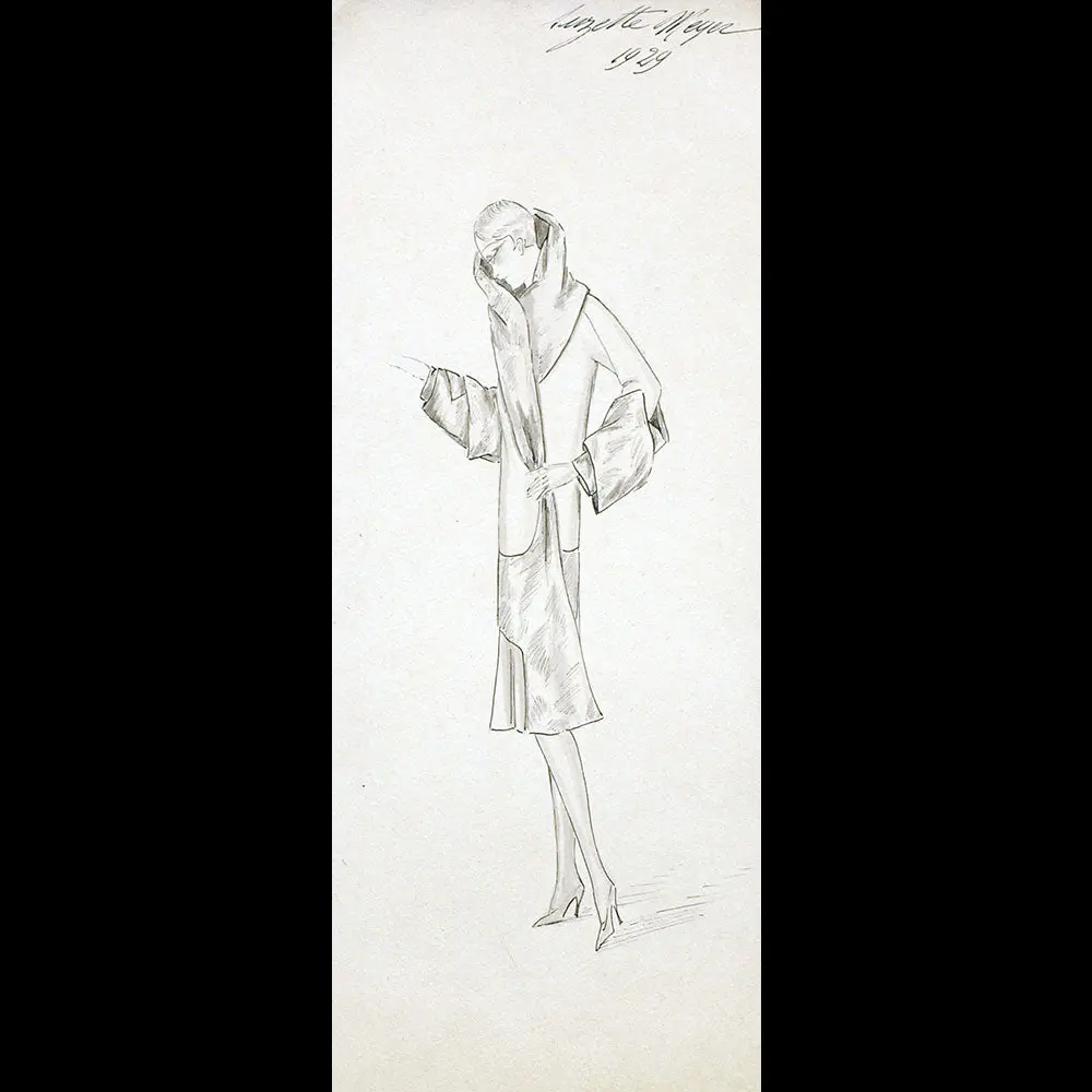 Vionnet - Dessin D'une Robe Par Suzette Meyer (1929) 1