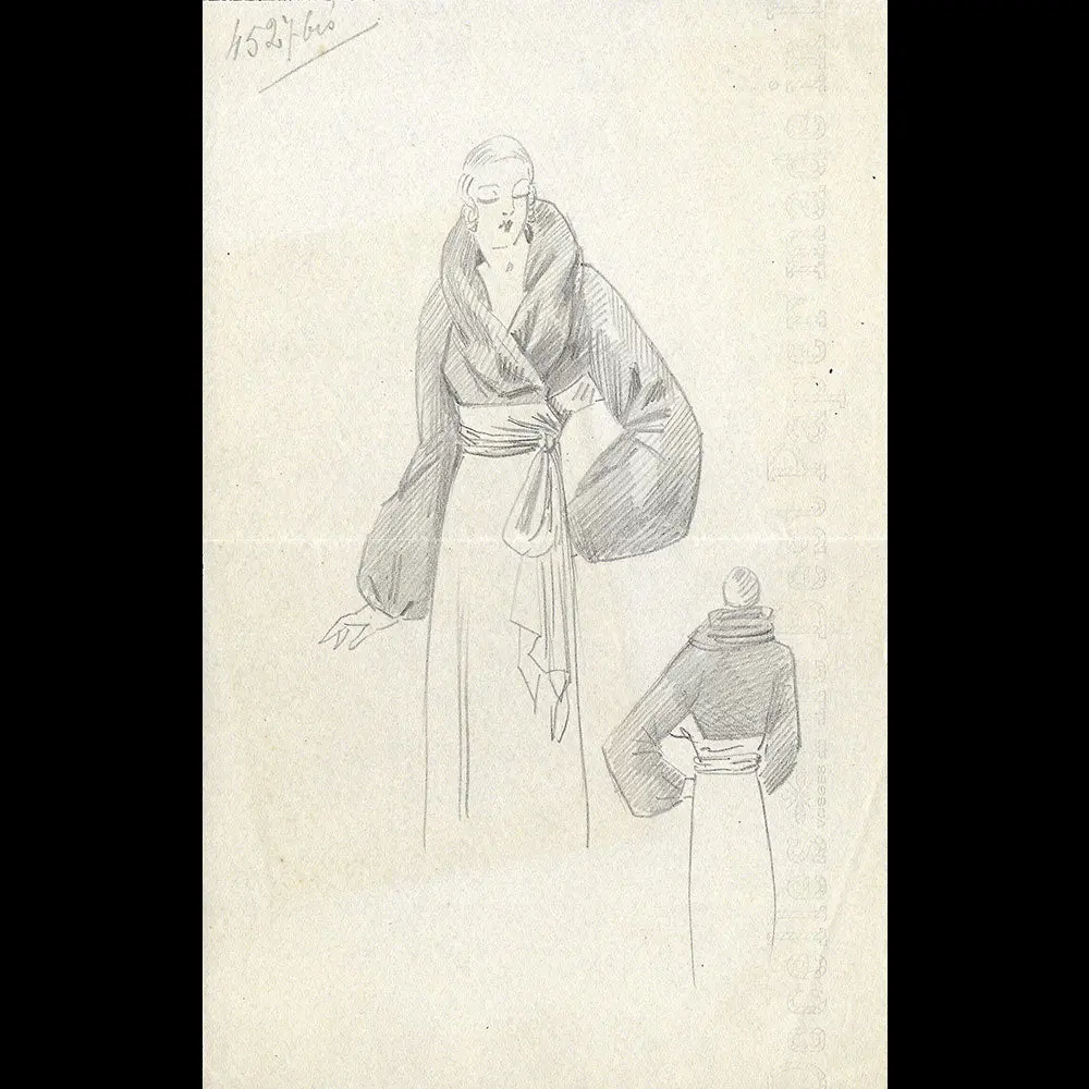 Vionnet - Dessin D'une Robe De Soir Pour L'hiver 1932-1933 1