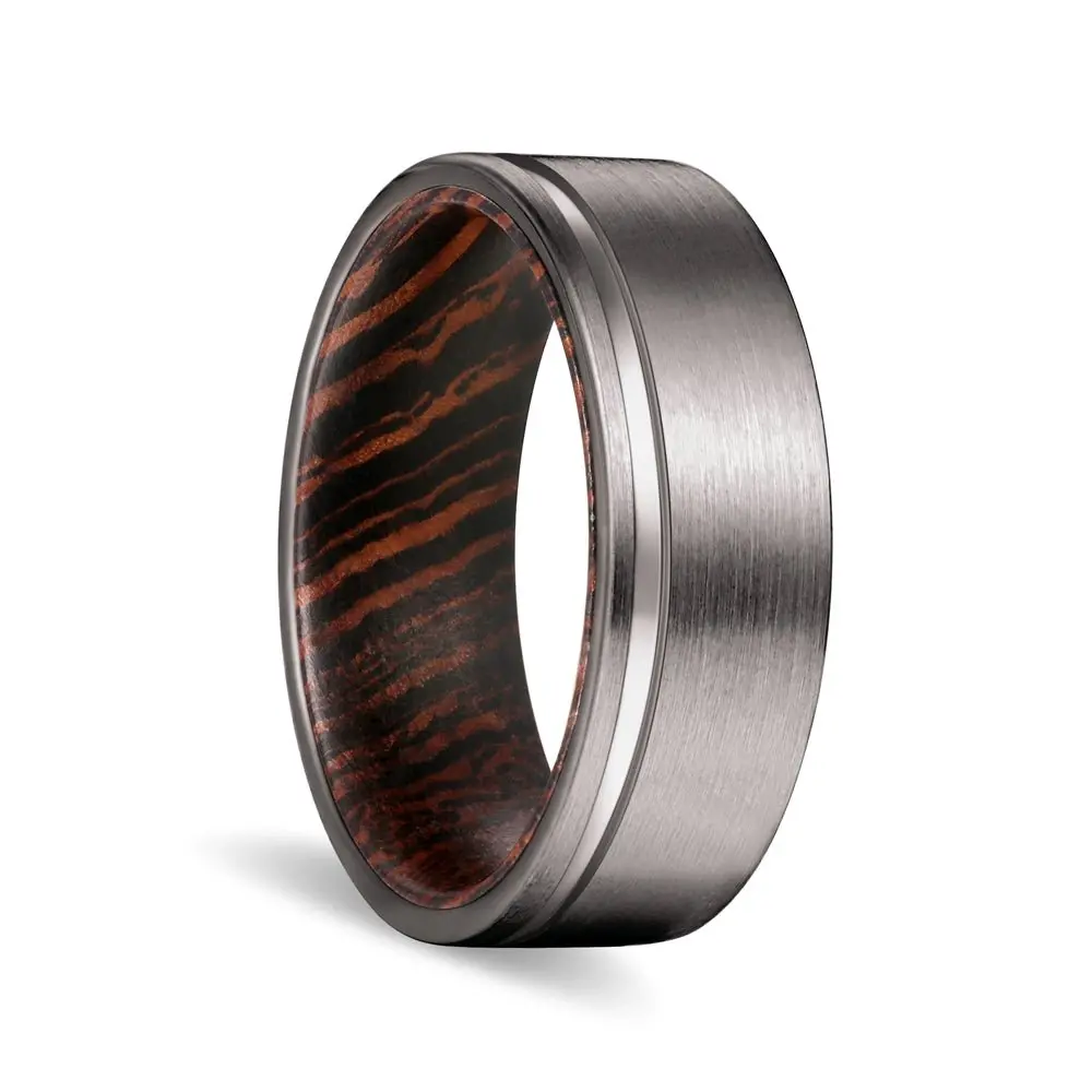 Virtuous | Wenge Wood, Gunmetal Tungsten Offset Groove 1