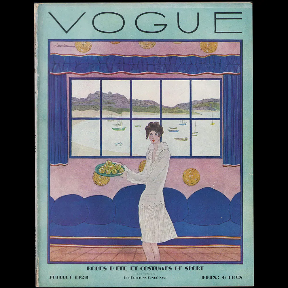 Vogue France (1Er Juillet 1928), Couverture De Georges Lepape 1