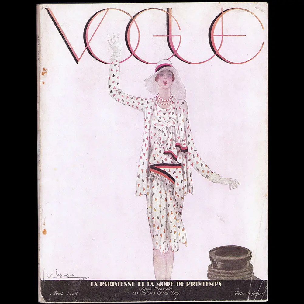 Vogue France (1Er Avril 1929), Couverture De Georges Lepape 1