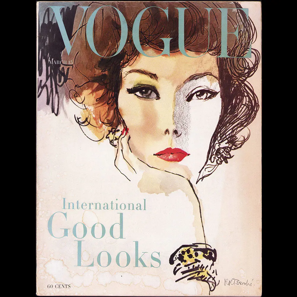 Vogue Us (March 15Th 1958), Couverture De René Bouché 1