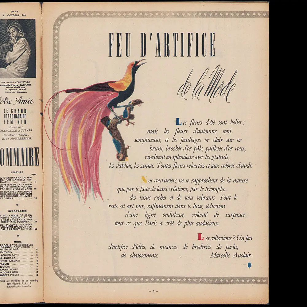 Votre Amie, N°48, 1Er Octobre 1946, Couverture De Kitrosser 2