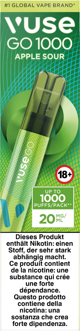 Vuse Go 1000 Apple Sour 20Mg 1