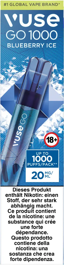 Vuse Go 1000 Blueberry Ice 20Mg 1