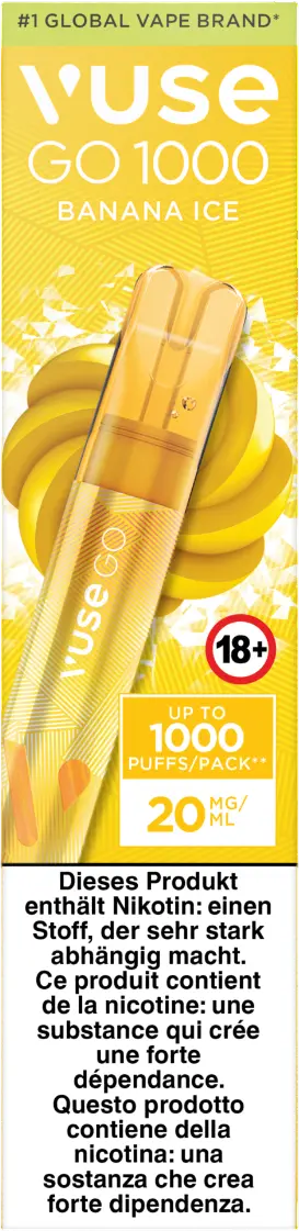 Vuse Go 1000 Pen Banana Ice 20Mg 1