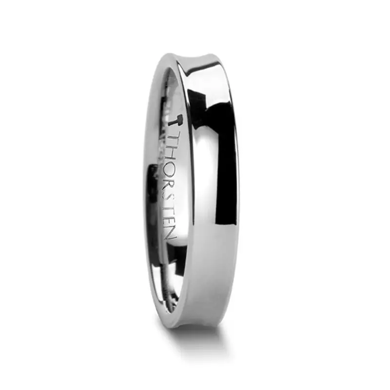 Washington | Concave Tungsten Ring Polished Finish 1