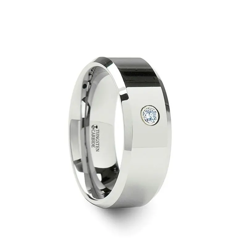 Waterford | Tungsten Ring Beveled Diamond 1