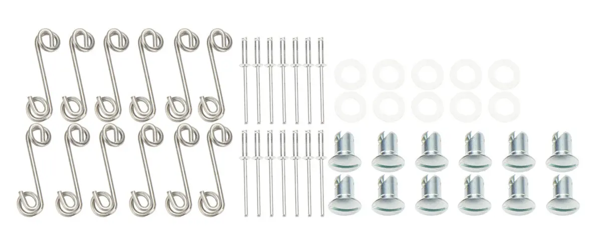 Weld Mud Cover Kit With 12 Dzus Buttons, Washers, Rivets & Springs 1