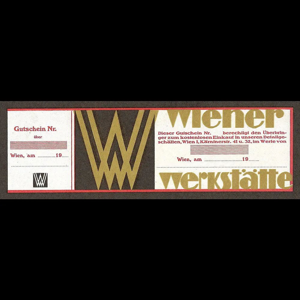 Wiener Werkstätte - Gutschein, Coupon (1929) 1
