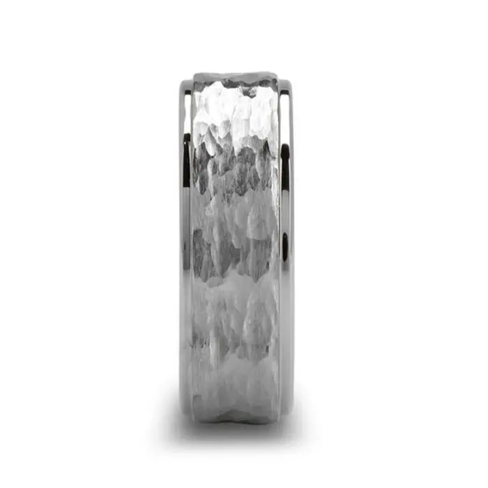 Winston | White Tungsten Ring Polished Step Edges 5