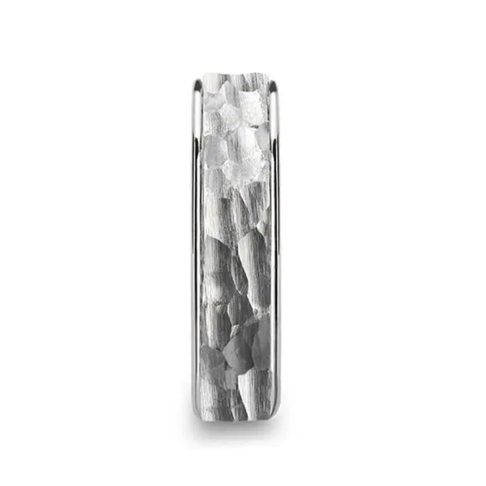 Winston | White Tungsten Ring Polished Step Edges 3