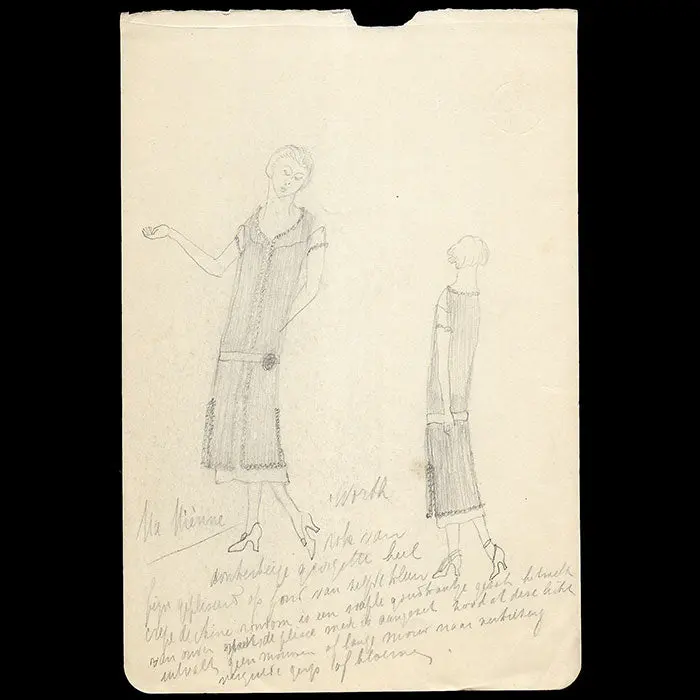 Worth - Dessin De La Robe Ma Mienne (1920S) 1
