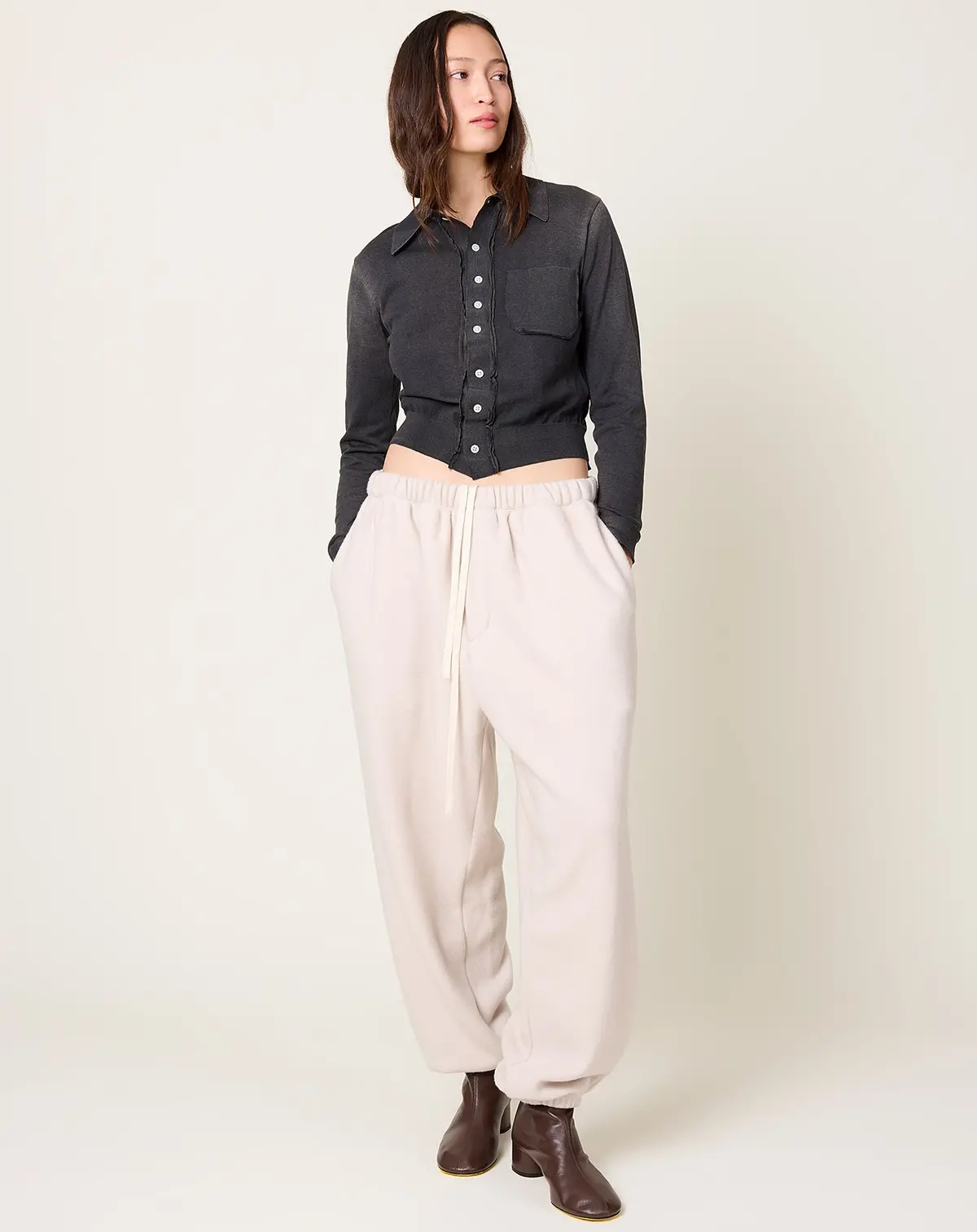 Track Pants In Ecru 1