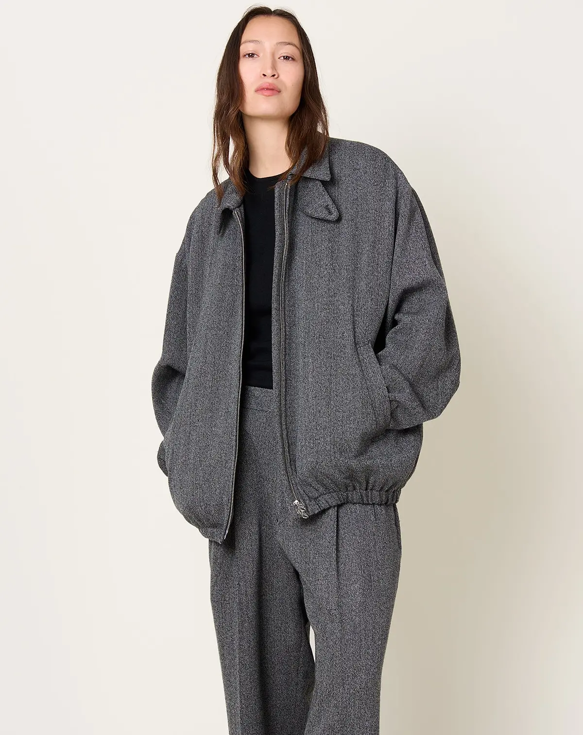 Whipcord Oversized Zip Blouson 1