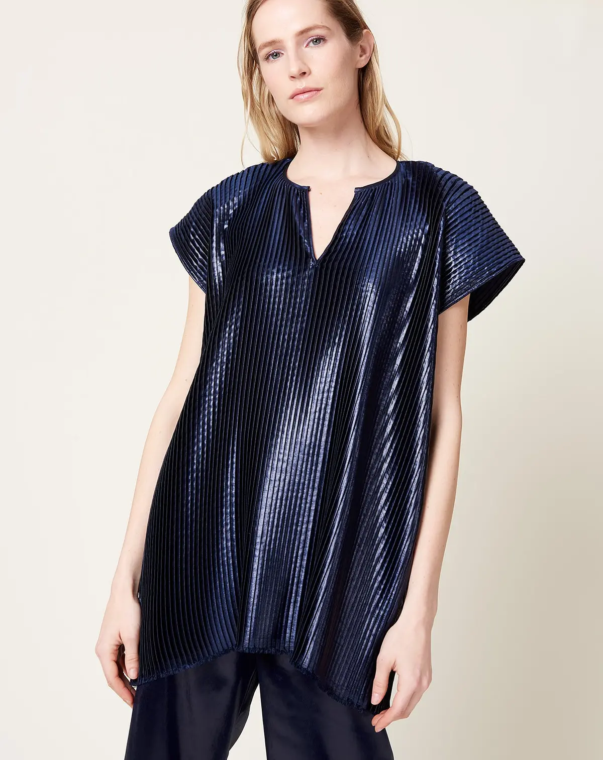 Plissé Rae Poncho In Ink Jet 1