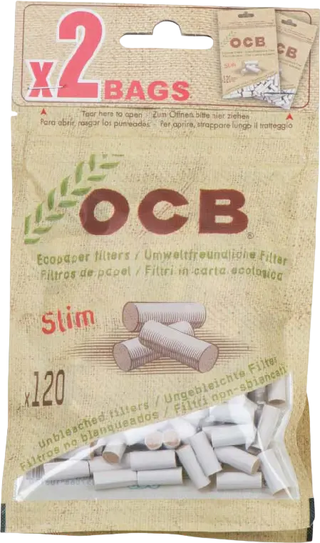 Zigarettenfilter Ocb Bio Slim Filter 120 Duop. 1