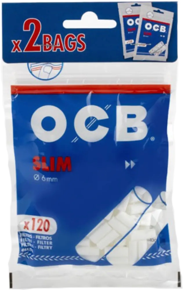 Zigarettenpapier Ocb Slim Filter Duo 2X120 1