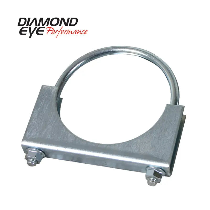 Diamond Eye Heavy-Duty Zinc-Coated U-Bolt Clamp Kit – 3.5" Diameter, 3/8" Bolt, 11-Gauge Saddle 1