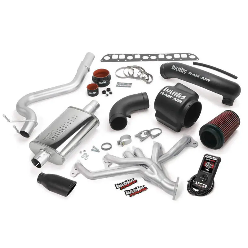 Banks Powerpack System For 2004–2006 Jeep Wrangler 4.0L – Stainless Steel Single Exhaust With Black Tip 1