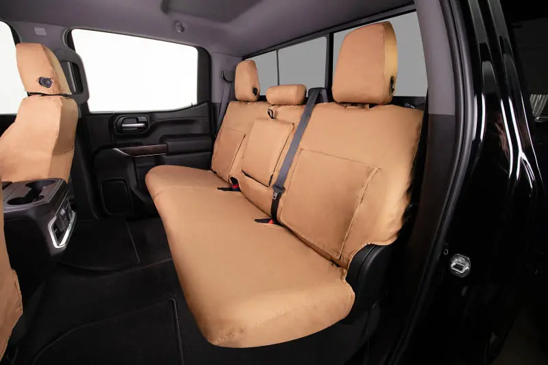 Covercraft Polycotton Seatsaver Front Row Covers For 2009–2016 Ford Expedition – Custom-Tailored, Tan Finish 1