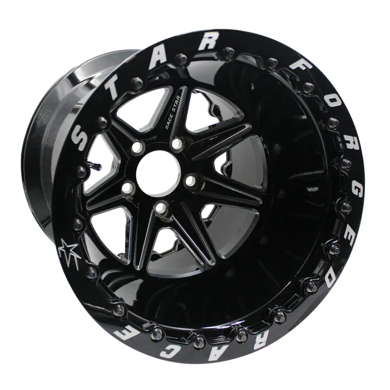Race Star Valstar Drag Wheel – 16×16 Inches, 5×4.75″ Bolt Circle, 4-Inch Backspace, Black With Machined Accents 1