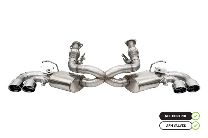 Corsa Performance Valved Cat-Back Exhaust For 2020 Corvette C8 – 3-Inch Inlet, Quad 4.5-Inch Tips, Afm-Compatible 1