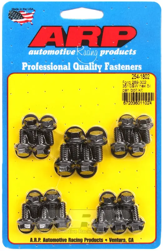 Arp Hex Oil Pan Bolt Kit For Ford 289, 302, And 351 Cleveland & Windsor Engines 1