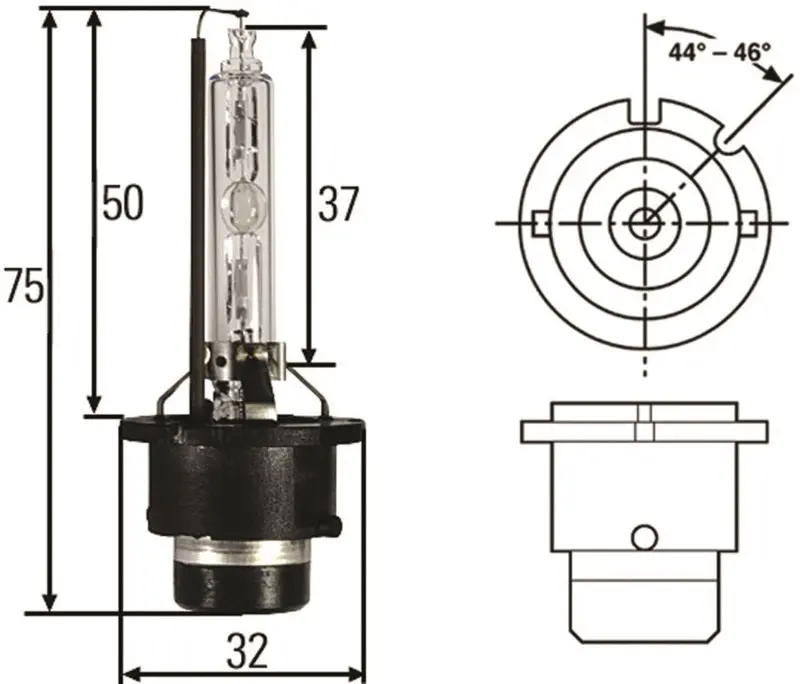 Hella D2S 35W Hid Bulb Capsule – High-Intensity Discharge Replacement 1