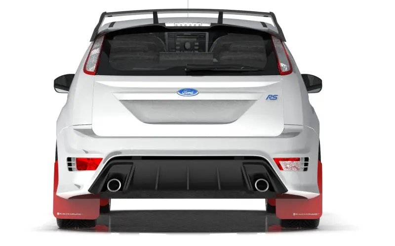 Rally Armor Ur Mud Flaps For 2009–2011 Ford Focus Mk2 Rs – Red Trim, Black Logo, All-Weather Protection 1