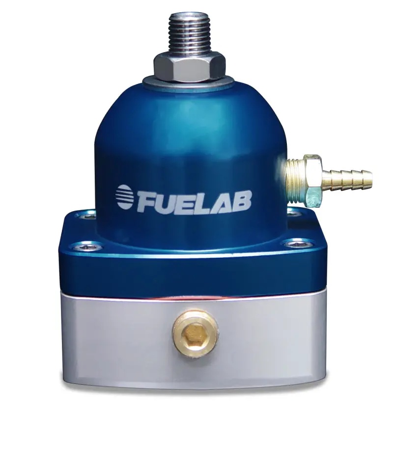 Fuelab 545 Tbi Adjustable Inline Fuel Pressure Regulator – 10–25 Psi, Dual -6An Ports, Blue Anodized 1