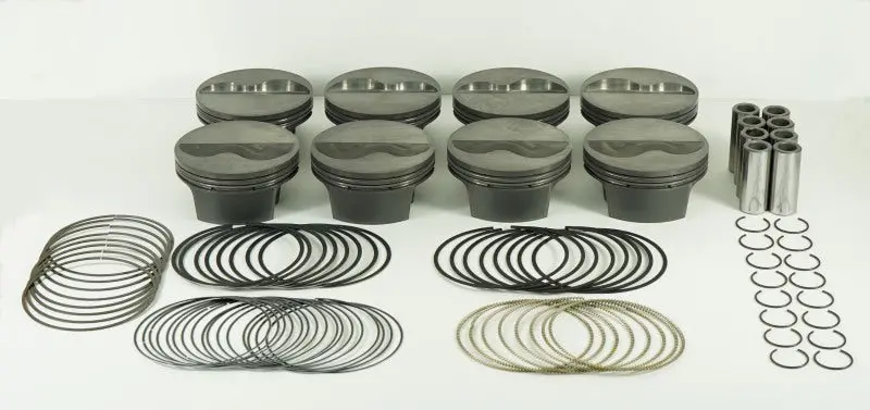 Mahle Ms Forged Piston Kit For Sbc 407Ci – 4.155" Bore, 3.5"/3.75" Stroke, 6.125"/6" Rods, .927" Pin, 12.5:1–13.3:1 Cr (8-Piece) 1
