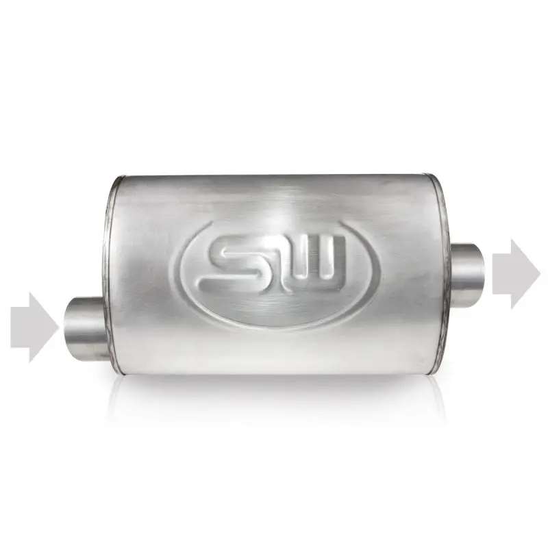 Stainless Works Exhaust Flange Adapter – 2.5" Offset Inlet / 2.5" Center Outlet, 5" X 9" 1