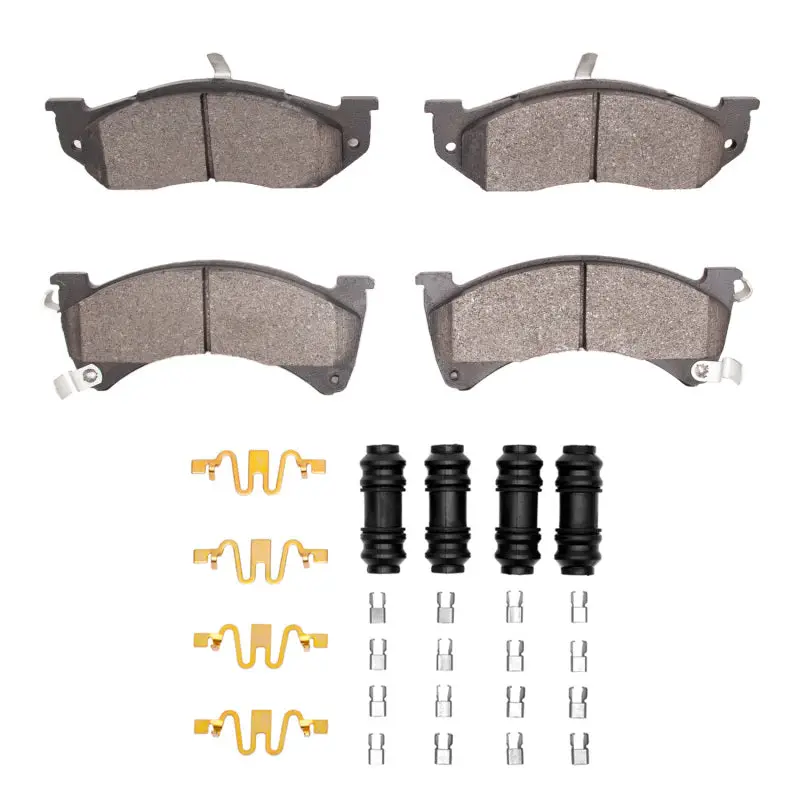 R1 Optimum Oe Brake Pad & Hardware Kit – Front Axle – 1988–1990 Chrysler Dynasty 1