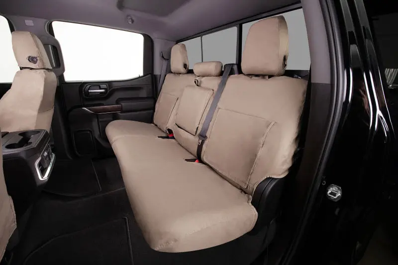 Covercraft Seatsaver Polycotton Second-Row Seat Covers For 2016–2023 Toyota Tacoma – Taupe 1