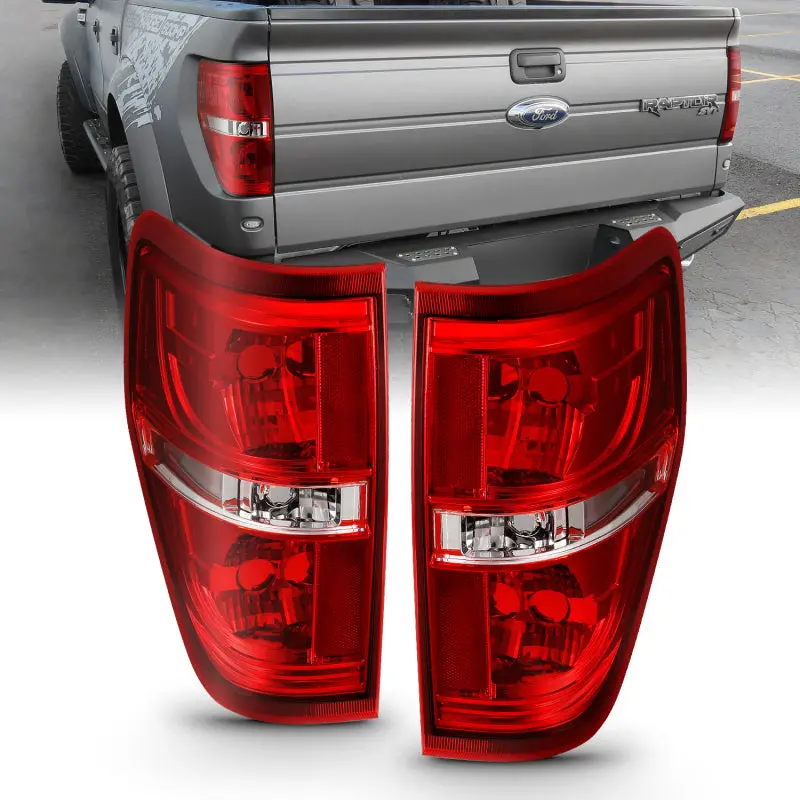 Anzo Euro-Style Taillight Assembly – Red/Clear Lens Design For 2009–2014 Ford F-150 (Bulbs Not Included) 1