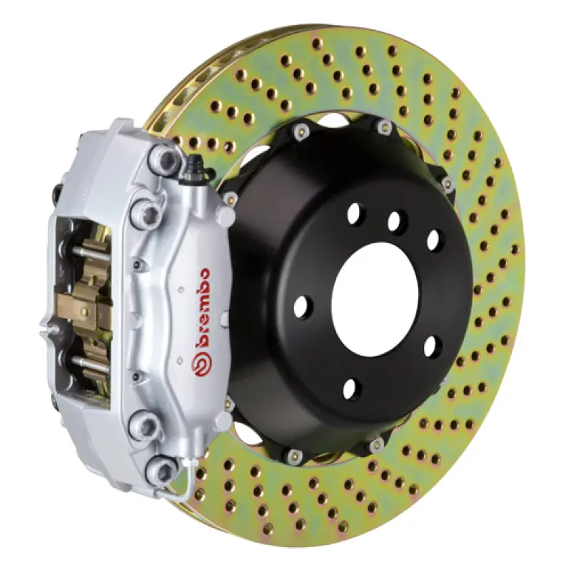 Brembo 09-13 Fx35/Fx50/14-17 Qx70 Rr Gt Bbk 4 Piston Cast 345X28 2Pc Rotor Drilled-Silver 1