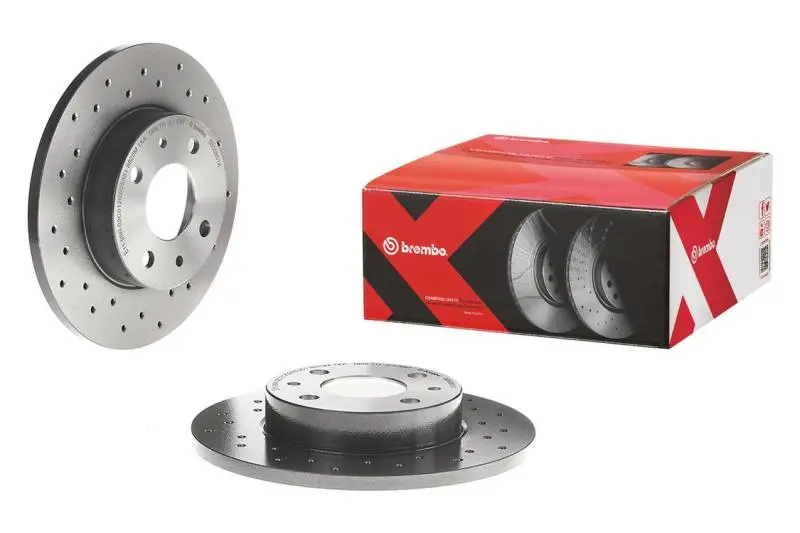 Brembo Premium Cross-Drilled & Uv-Coated Front Brake Rotors For Audi A4 (2002–2006), A6 (2000–2004) 1