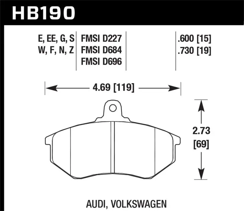 Hawk Performance Brake Pad And Rotor Kit For 1985 Audi 4000 1.8L S – Front 256Mm Rotors With Er-1 Pads 1