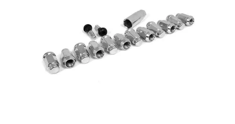 Race Star 1/2-Inch Closed-Acorn Lug Nut Set – 16-Piece, Chrome-Plated Steel 1