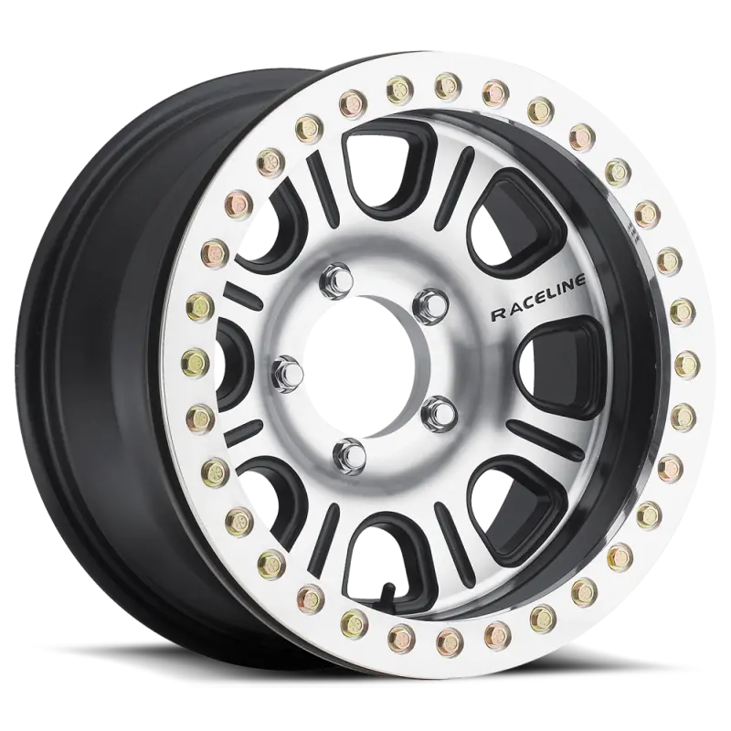 Raceline Rt232 Monster Beadlock Wheel – 17X8.5", 8X170 Bolt Pattern, -25Mm Offset, 130.81Mm Bore, Black & Machined 1