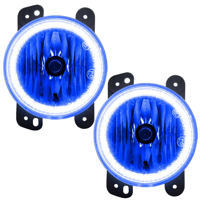 Oracle Lighting Pre-Assembled Blue Led Halo Fog Lights For 2007–2009 Jeep Wrangler Jk 1
