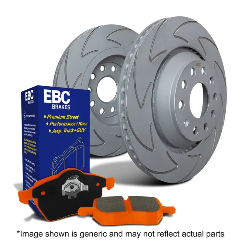 Ebc S7 Premium Brake Kit – Orangestuff Pads Paired With Bsd Slotted And Drilled Rotors 1